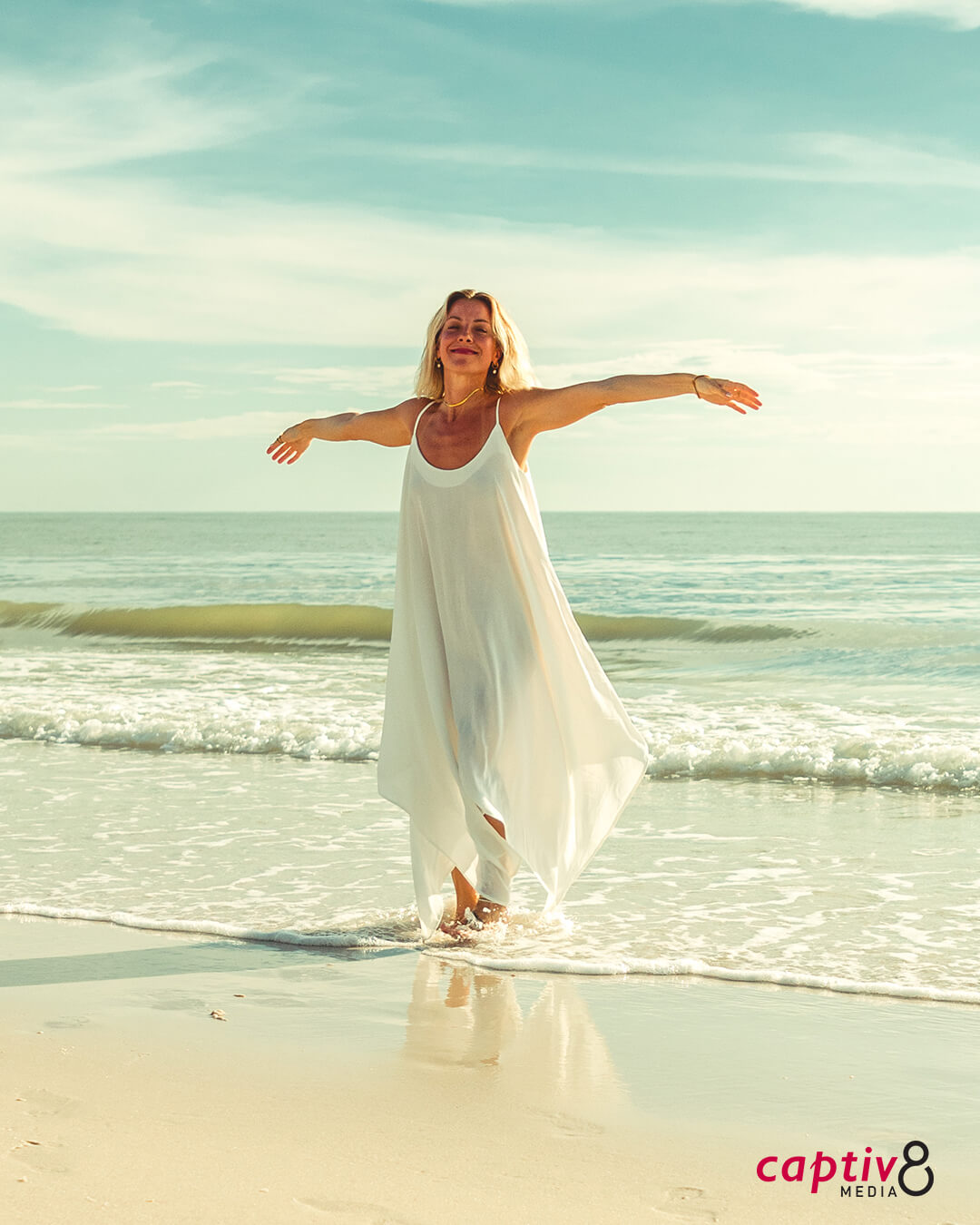 woman at beach